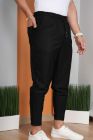 BayAygun 0101 Boyfrend Fitil Cizgili Pantolon_Siyah resmi