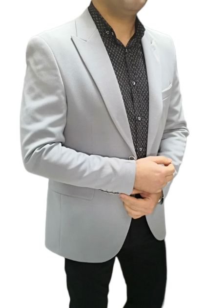 BayAygun 705 Zr Kurvaze Dar Kesim Ceket_Gri resmi
