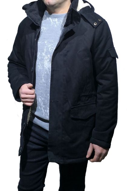 BayAygun 1341 Gabardin Dar Kesim Kaban_Siyah resmi