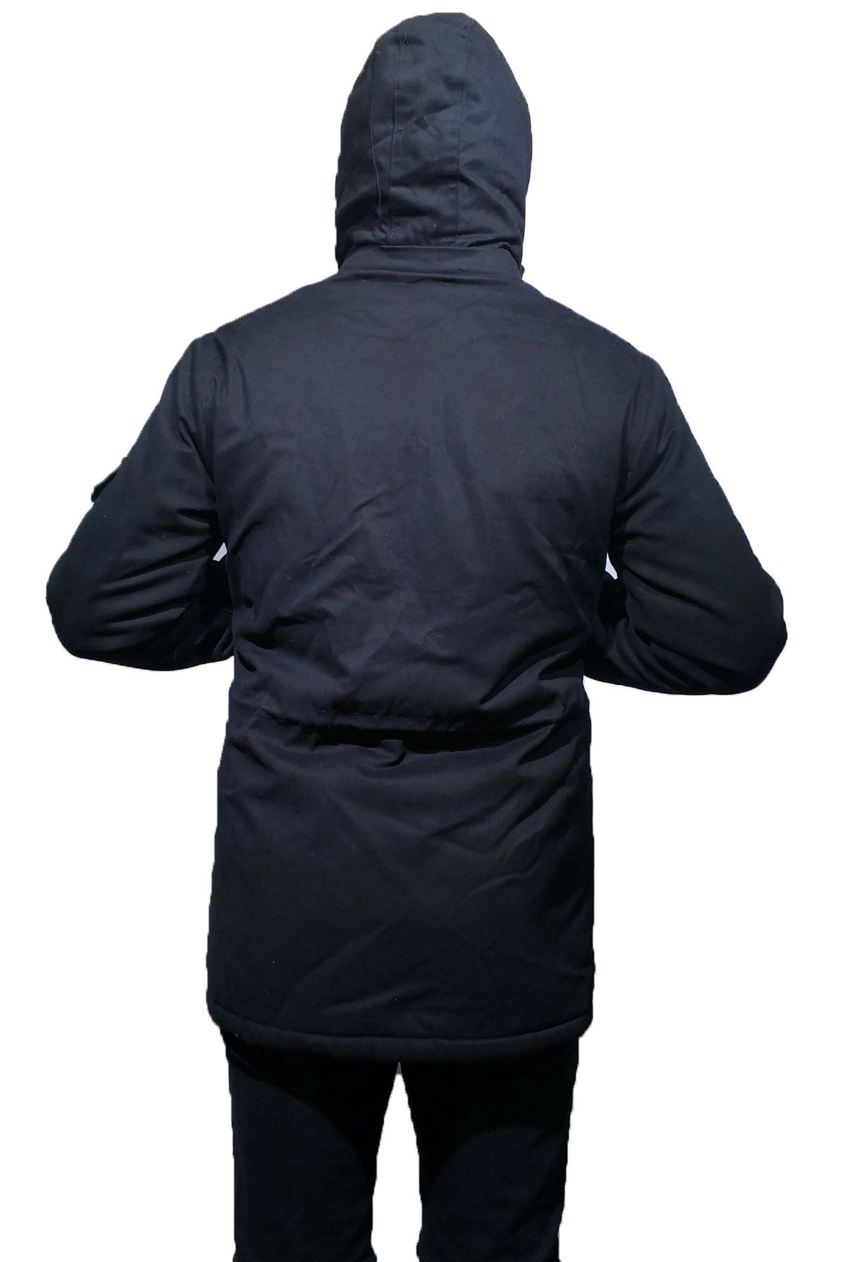 BayAygun 1341 Gabardin Dar Kesim Kaban_Siyah resmi
