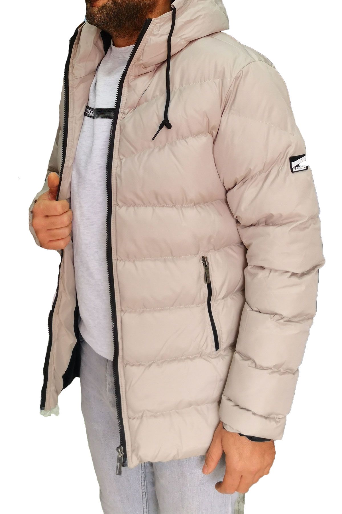 BayAygun 3126 Nk Dar Kesim Şişme Mont_Taş resmi