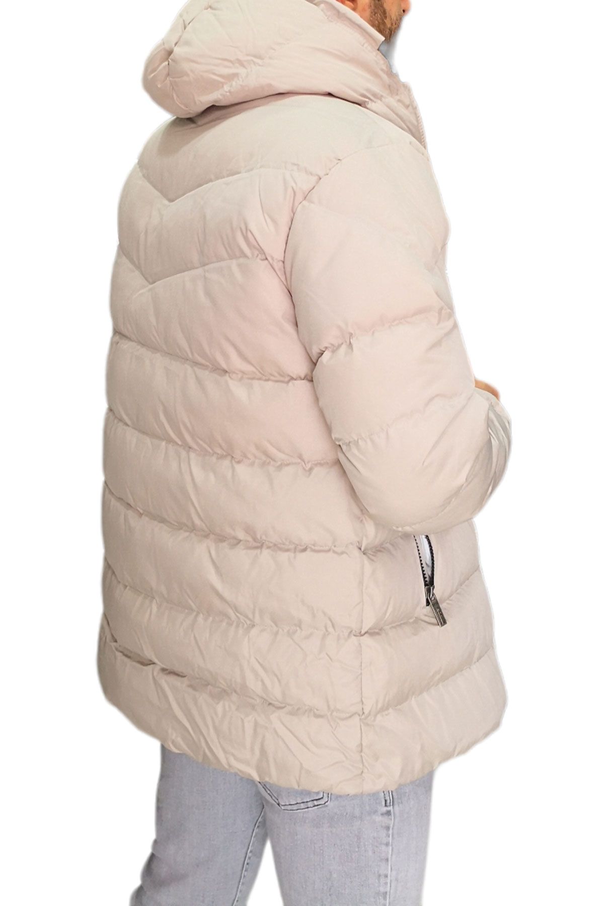 BayAygun 3126 Nk Dar Kesim Şişme Mont_Taş resmi