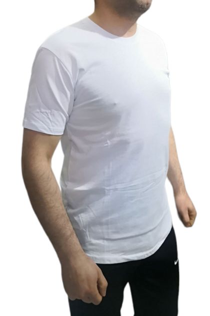 BayAygun 24/1 Sade Dar Kesim Basic Tshırt_Beyaz resmi