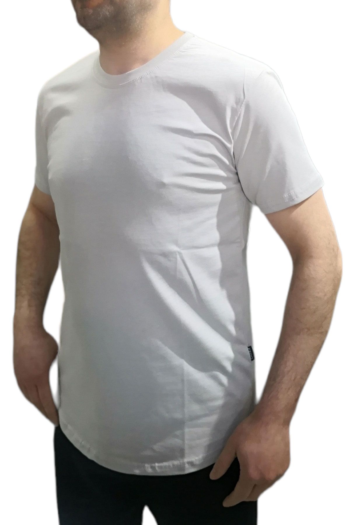 BayAygun 24/1 Sade Dar Kesim Basic Tshırt_Taş resmi