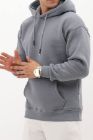 BayAygun 4199 Kapüşonlu Şardonlu Sade Sweatshırt_Antrasit resmi
