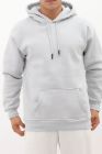 BayAygun 4199 Kapüşonlu Şardonlu Sade Sweatshırt_Taş resmi