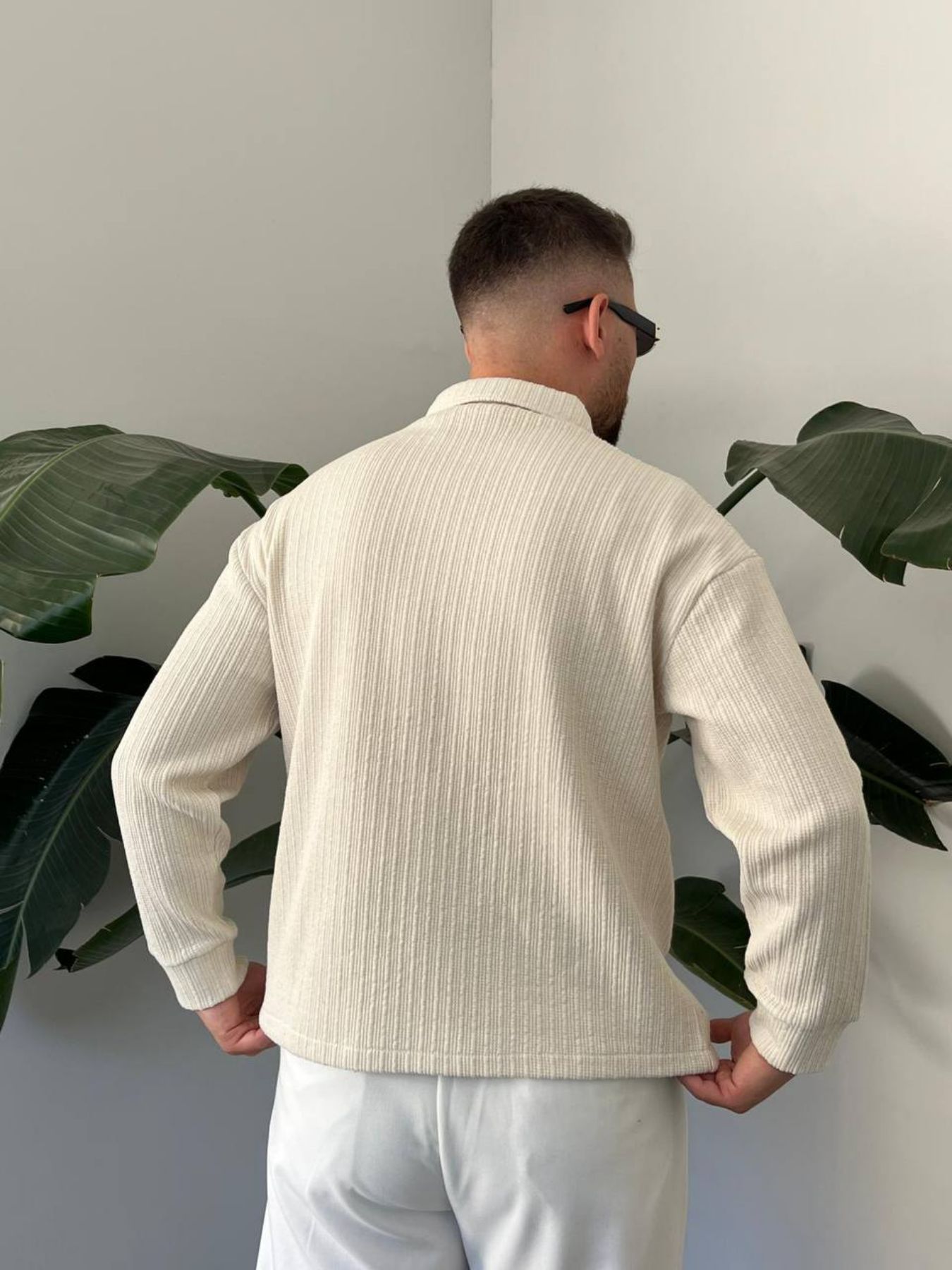 BayAygun 5104 Fermuarlı Yakalı Örme Mont _Bej resmi