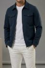 BayAygun 6019 Gabardin Yakalı Cepli Ceket _Lacivert resmi
