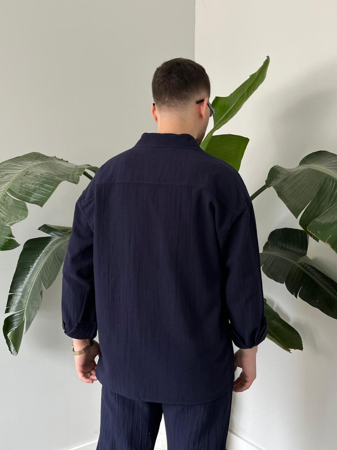 BayAygün 6020 Krinkıl Rahat Kalıp Alt Ust Takım _Lacivert resmi
